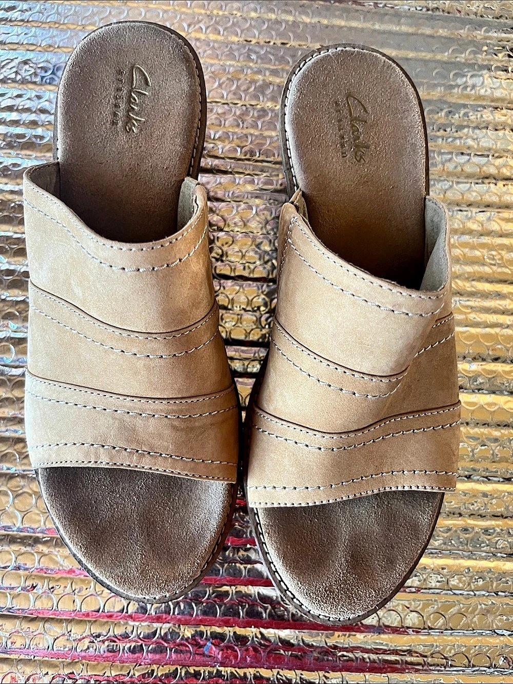 Clarks Women's Brown Wedge Sandals
